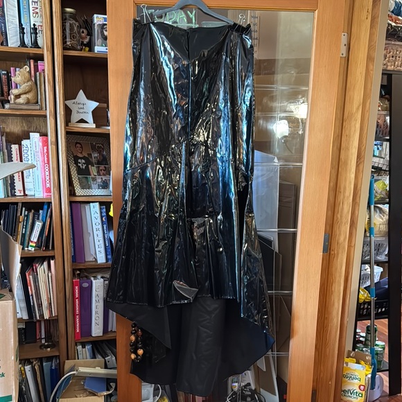 Black Asymmetrical Maxi Skirt for Night Out - Picture 1 of 6